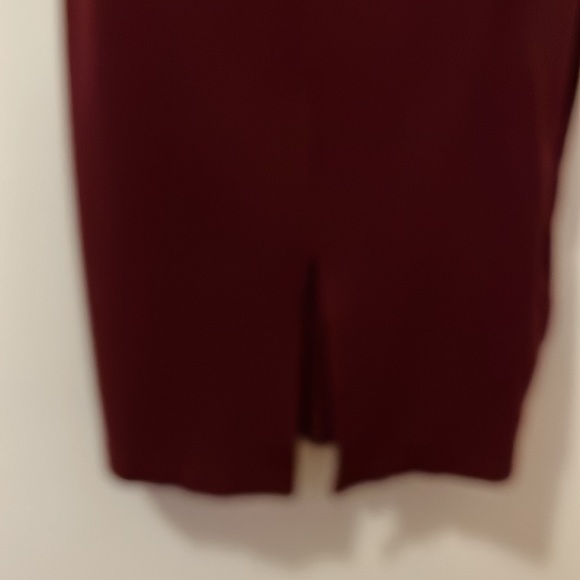 3/$20.  Burgundy Peplum Dress - Picture 7 of 9